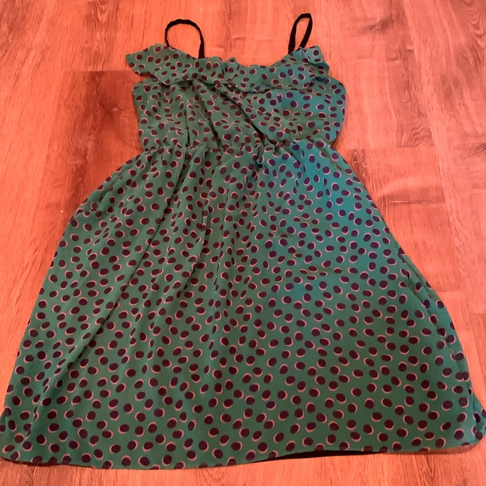 Lauren Conrad green spotted dress